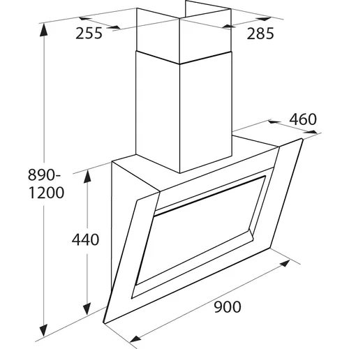 WS90292FM ATAG Wandschouw afzuigkap