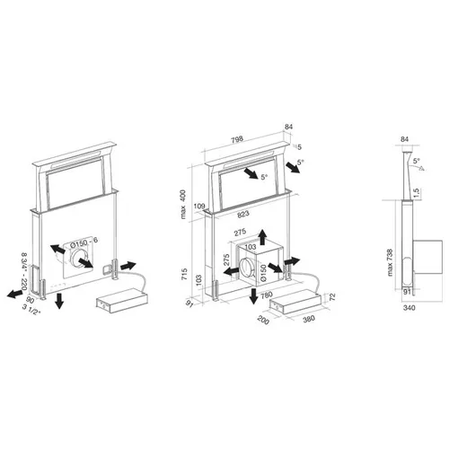 DOWN90D3R FALMEC Downdraft