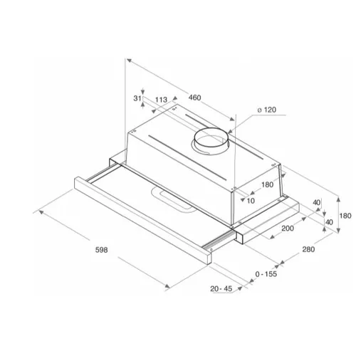 AKR7491IX WHIRLPOOL Vlakscherm afzuigkap
