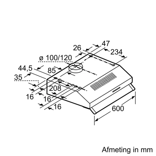 LU62LFA51 SIEMENS Onderbouw afzuigkap