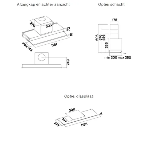 MOVE120BL FALMEC Vlakscherm afzuigkap