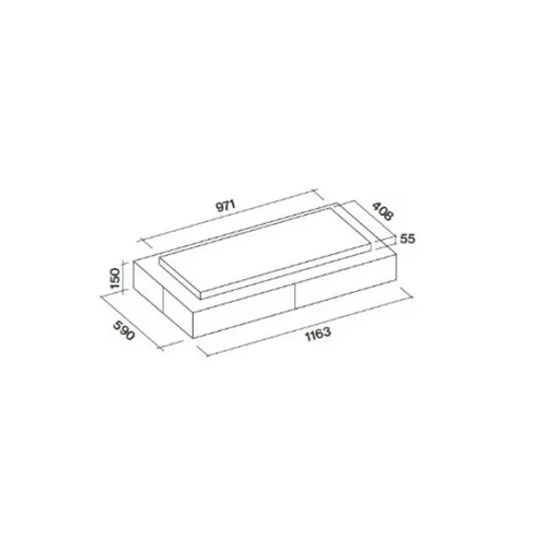 VEGA115W FALMEC Plafond afzuigkap