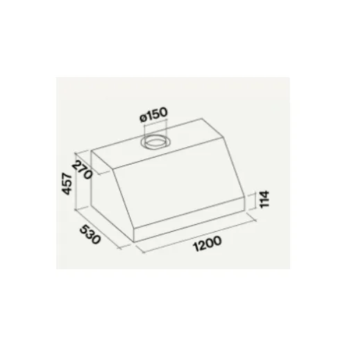 ZEUS120W3P FALMEC Wandschouw afzuigkap