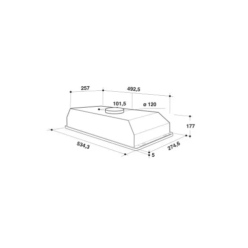 WCT64FLYX WHIRLPOOL Inbouwunit afzuigkap