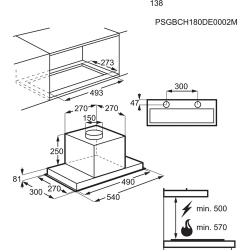 DGE5661HM AEG Inbouwunit afzuigkap