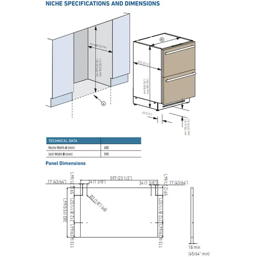 UC2D60P FHIABA Onderbouw koelkast