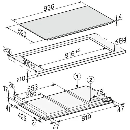 KM7697FL MIELE Inductie kookplaat