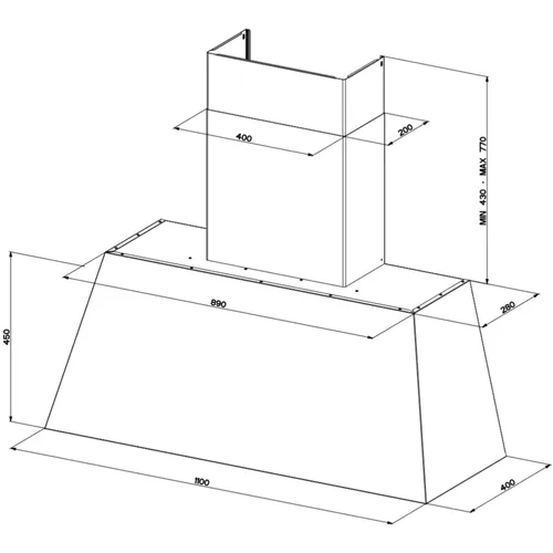 KR110HER1NEDC BERTAZZONI Wandschouw afzuigkap