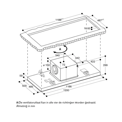 AC250121 GAGGENAU Plafond afzuigkap