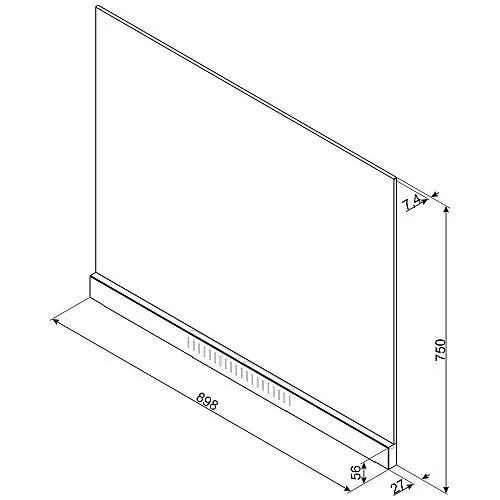 KIT90N9 SMEG Achterwand