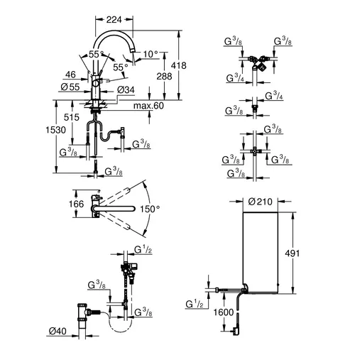 30031DC1 GROHE Kokend water kraan