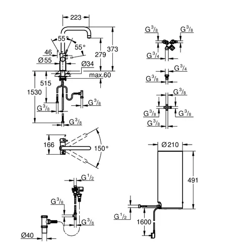 30144DC1 GROHE Kokend water kraan