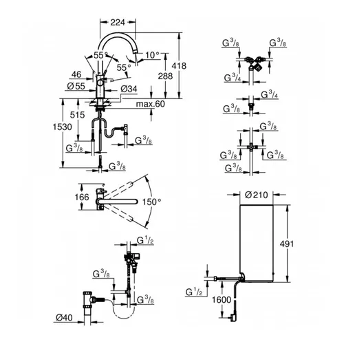 30031001 GROHE Kokend water kraan