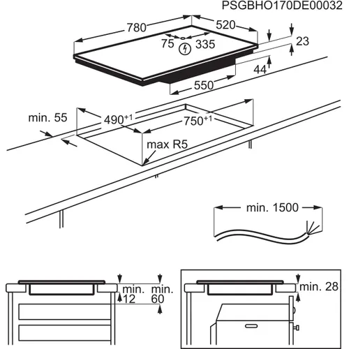 IPE8453SFB AEG Inductie kookplaat