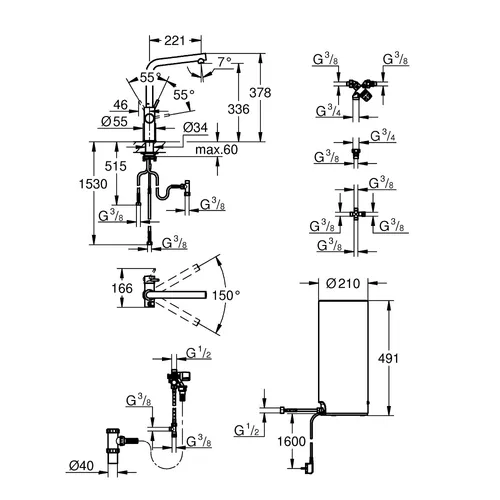 30324001 GROHE Kokend water kraan