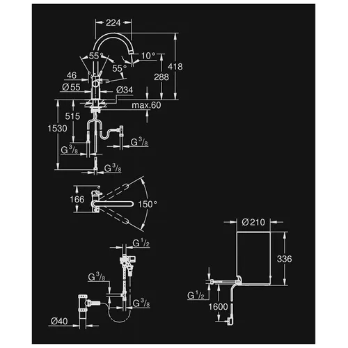 30374DC1 GROHE Kokend water kraan
