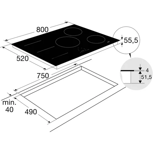 HI08571EV ATAG Inductie kookplaat