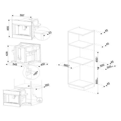 CMS4303X SMEG Inbouw koffiezetapparaat