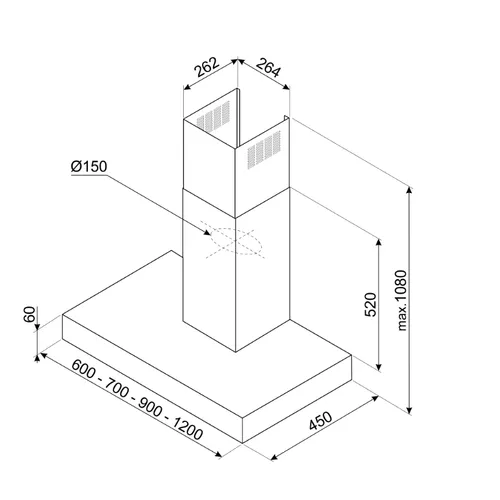 KBT900XE SMEG Wandschouw afzuigkap