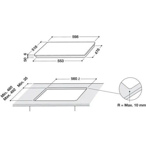 BB8760CAL BAUKNECHT Inductie kookplaat