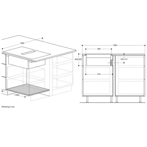 CV282111 GAGGENAU Kookplaat met afzuiging