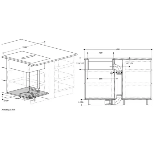 CV282111 GAGGENAU Kookplaat met afzuiging