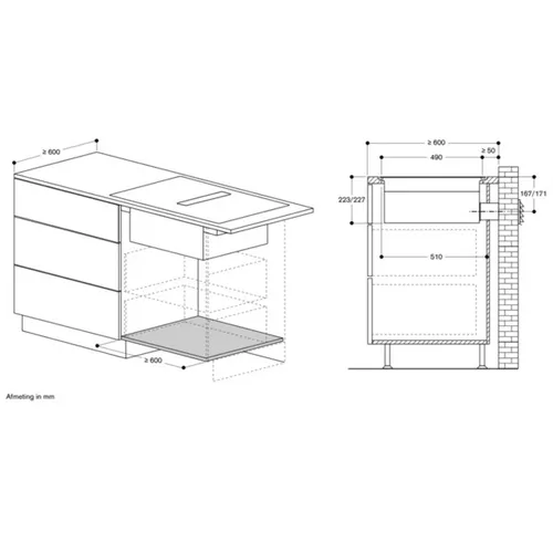 CV282111 GAGGENAU Kookplaat met afzuiging