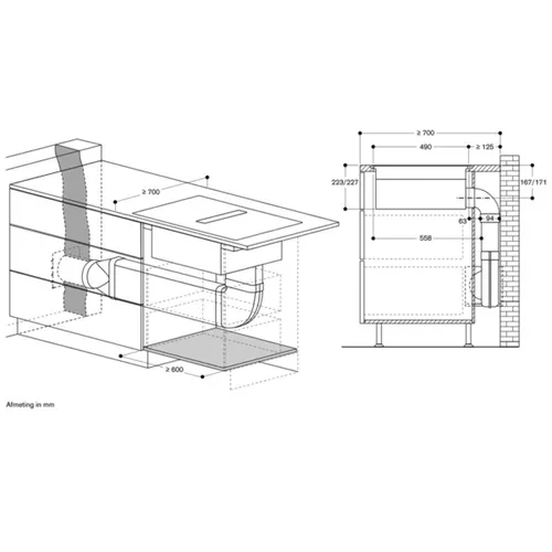 CV282111 GAGGENAU Kookplaat met afzuiging