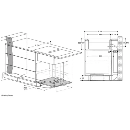 CV282111 GAGGENAU Kookplaat met afzuiging