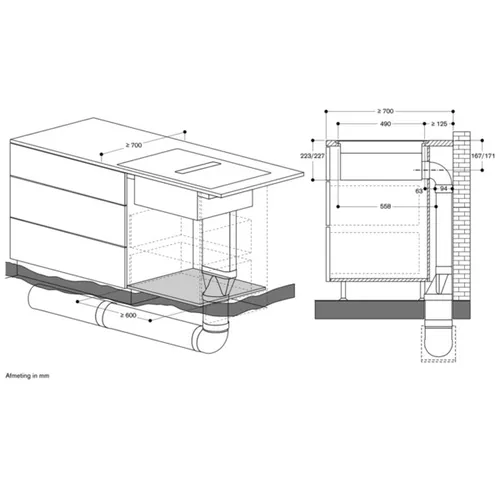 CV282111 GAGGENAU Kookplaat met afzuiging