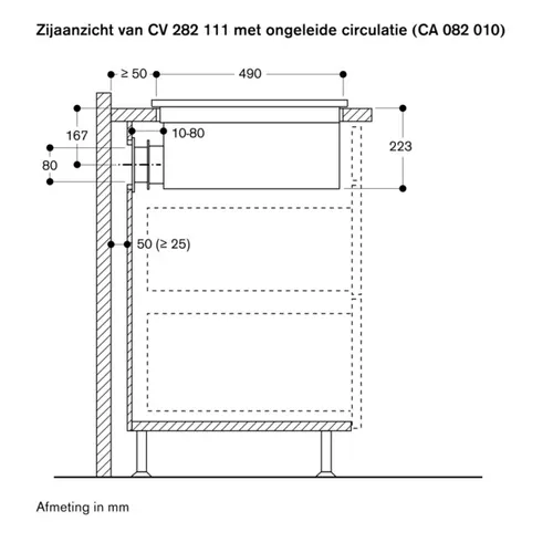 CV282111 GAGGENAU Kookplaat met afzuiging