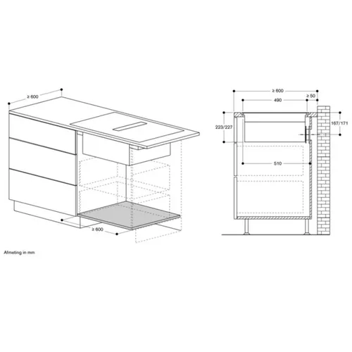 CV282111 GAGGENAU Kookplaat met afzuiging