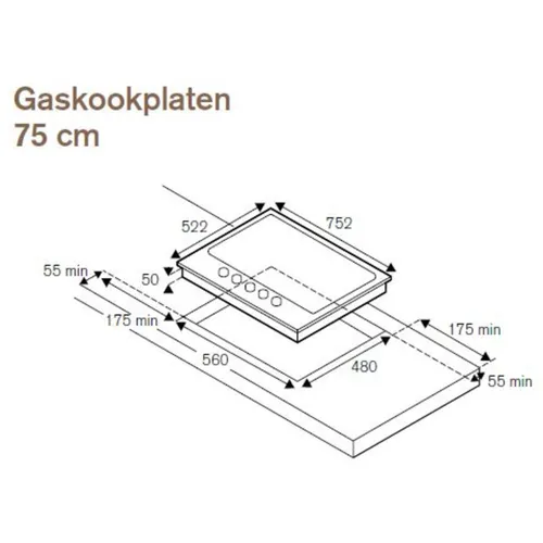 P755CPROX BERTAZZONI Gaskookplaat