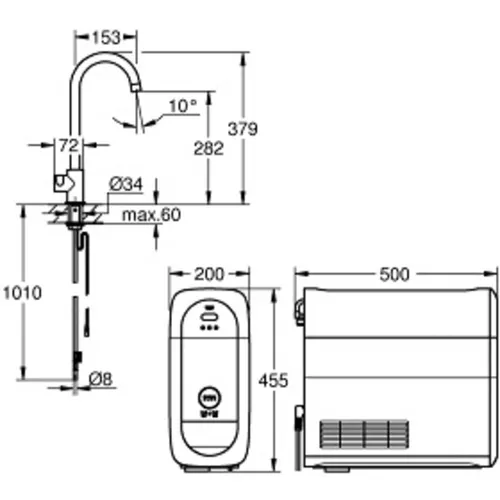 31498001 GROHE Gekoeld water kraan