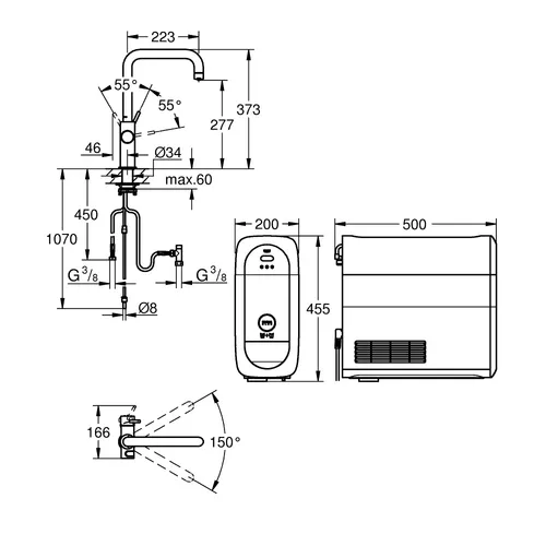 31456001 GROHE Gekoeld water kraan