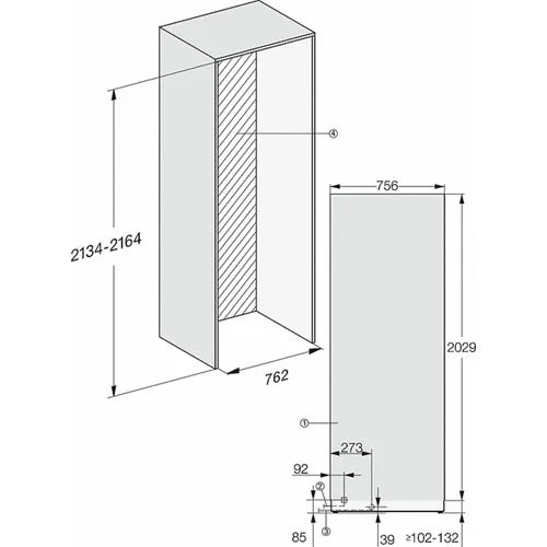 F2812VI MIELE Inbouw vriezer