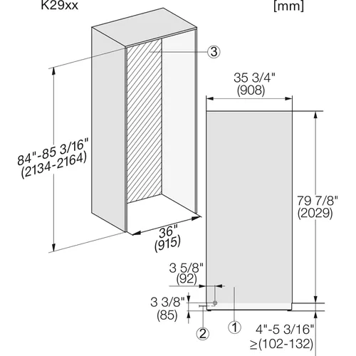 K2902VI MIELE Inbouw koelkast vanaf 178 cm