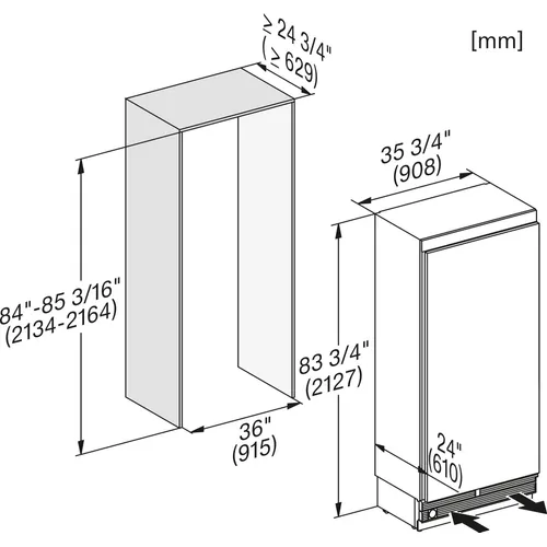 K2902VI MIELE Inbouw koelkast vanaf 178 cm