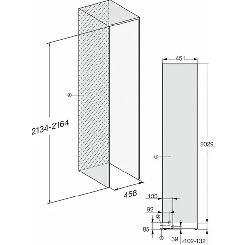 F2412VI MIELE Inbouw vriezer