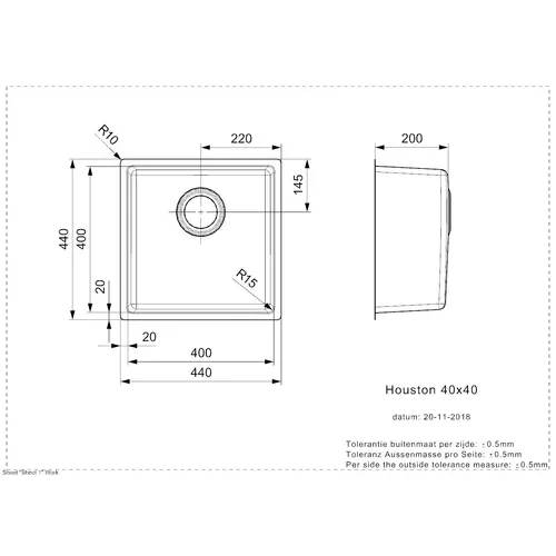 R32848 REGINOX Spoelbak