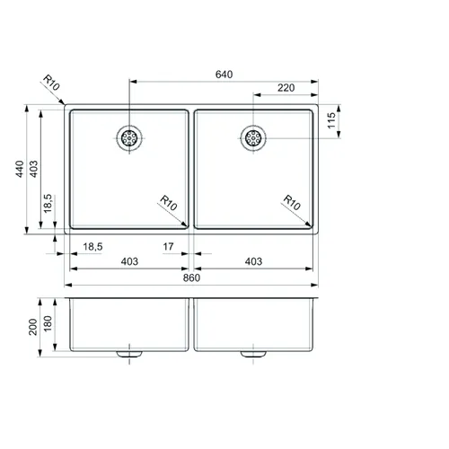 R28254 REGINOX Spoelbak