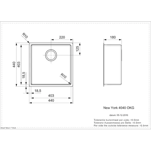 R28124 REGINOX Spoelbak