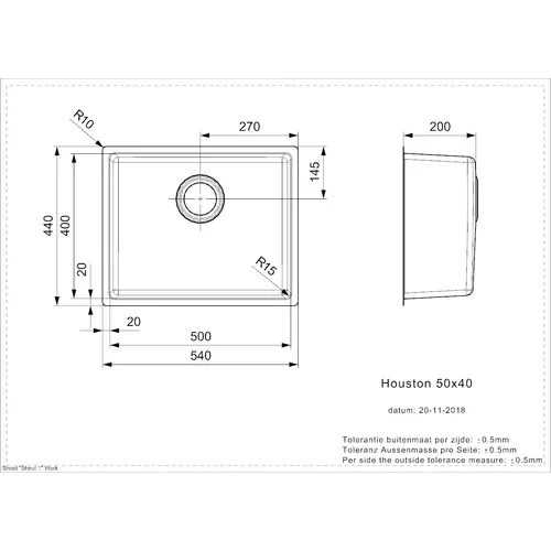 R32855 REGINOX Spoelbak