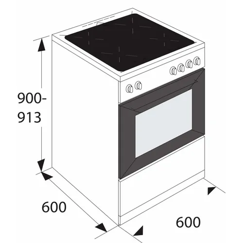 FIV560ZWA ETNA Fornuis 60 cm
