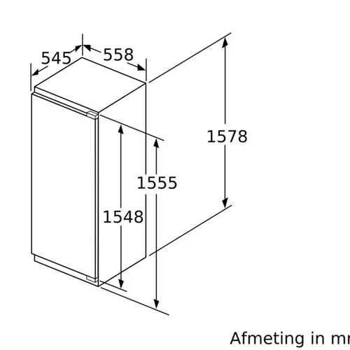 KIL72AFE0 BOSCH Inbouw koelkast rond 158 cm