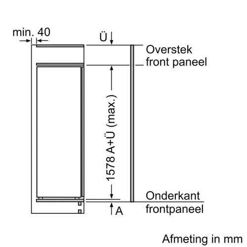 KIL72AFE0 BOSCH Inbouw koelkast rond 158 cm