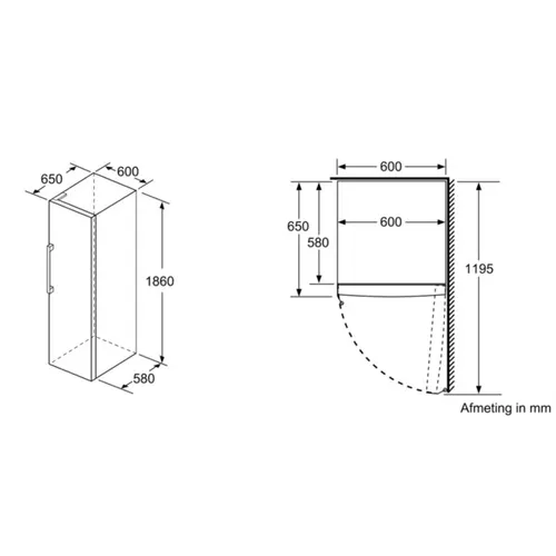 GS33NVWEP SIEMENS Vrijstaande vriezer
