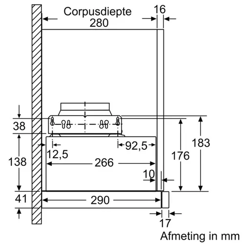 LI64MB521 SIEMENS Vlakscherm afzuigkap