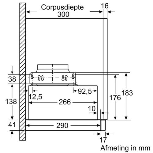 LI64MB521 SIEMENS Vlakscherm afzuigkap