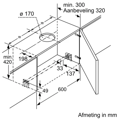 LI97SA531 SIEMENS Vlakscherm afzuigkap